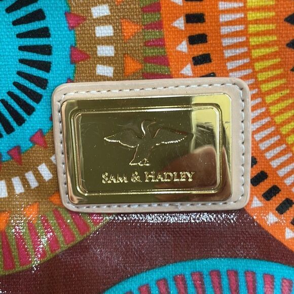 SAM & HADLEY COATED CANVAS TOTE BAG - Picture 3 of 8